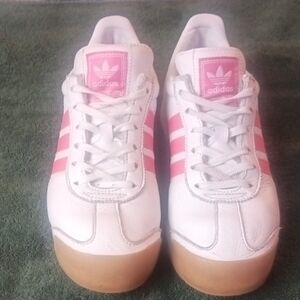 adidas White and Pink Athletic Shoes